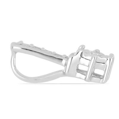 BUY 925 SILVER STYLISH WHITE DIAMOND GEMSTONE PENDANT 